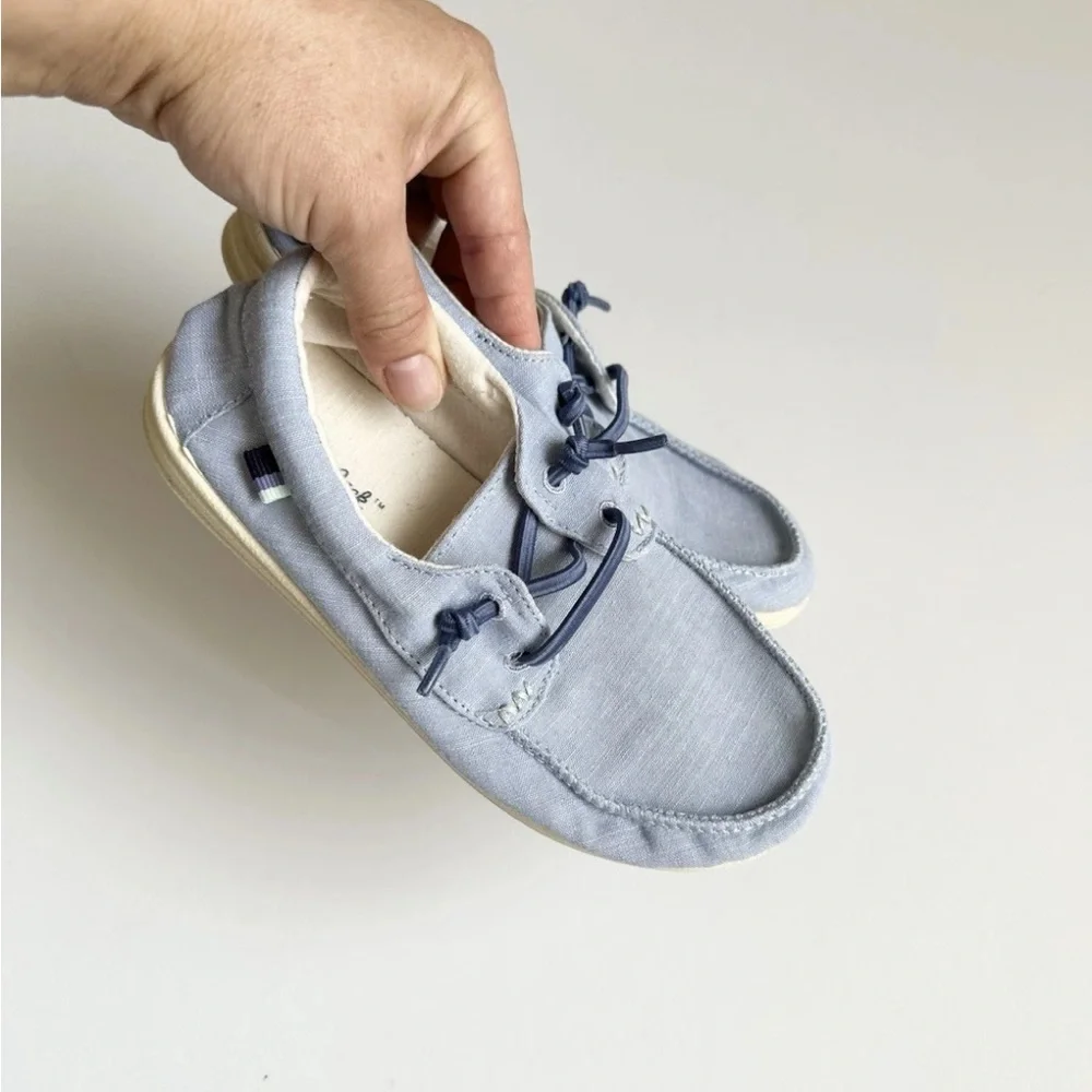 Cat & Jack 1 Boys Slip On Boat Shoes Blue Casual Blue Moccasins Canvas